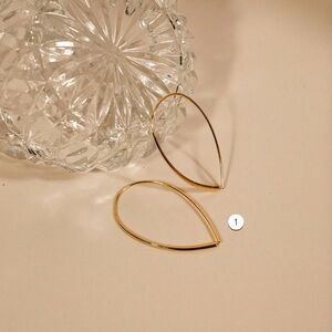Sterling Forever Delicate Threader Hoop Earrings, Gold